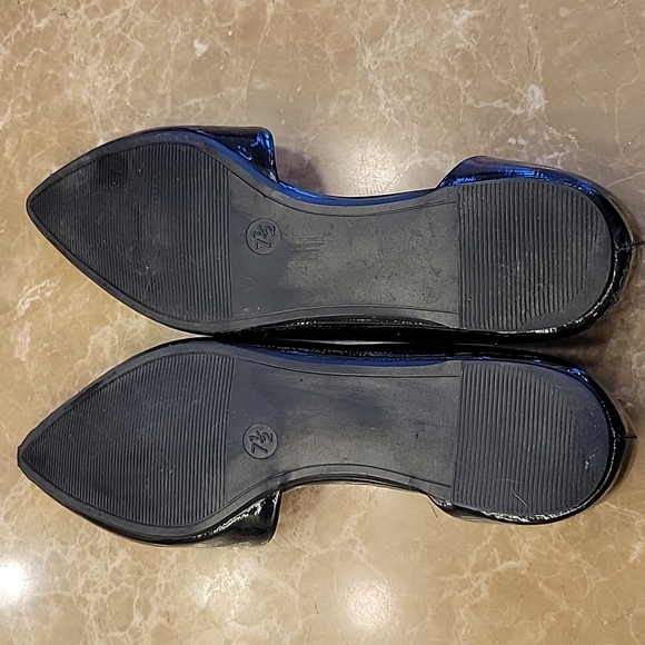 A New Day Black Patent Slip-on Pointed-toe Ballet Flats, Sz 7.5 - Picture 12 of 16
